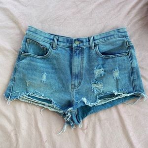 Distressed cut off shorts